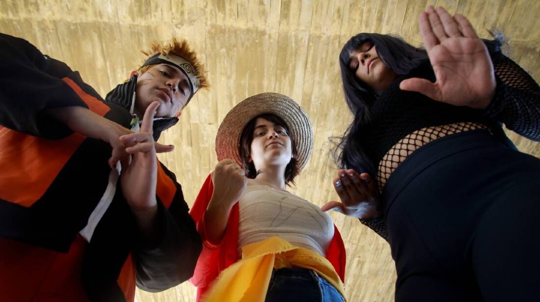 Cosplay de Naruto, Luffy e Hinata