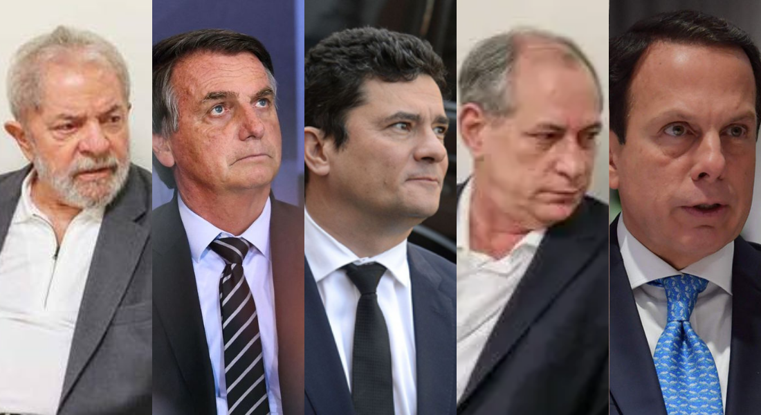 Lula, Bolsonaro, Moro, Ciro e Doria