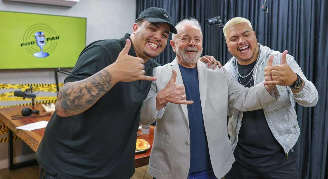 Lula no estúdio do programa