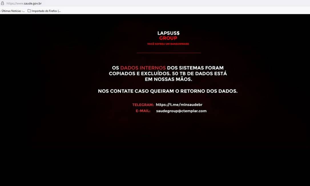 Ataque hacker ao site do ConecteSUS