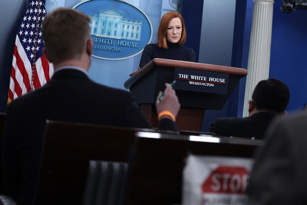 Secretária de imprensa da Casa Branca, Jen Psaki