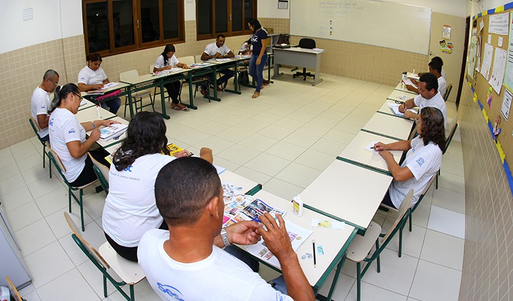 sala de aula de turma do EJA no Sesc Pernambuco