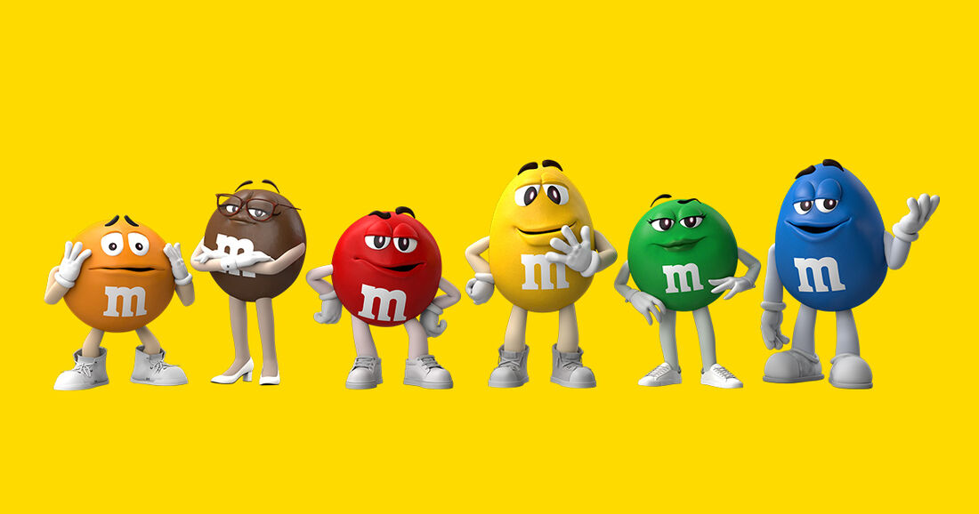 Personagens da marca M&M's, da Mars Wrigley