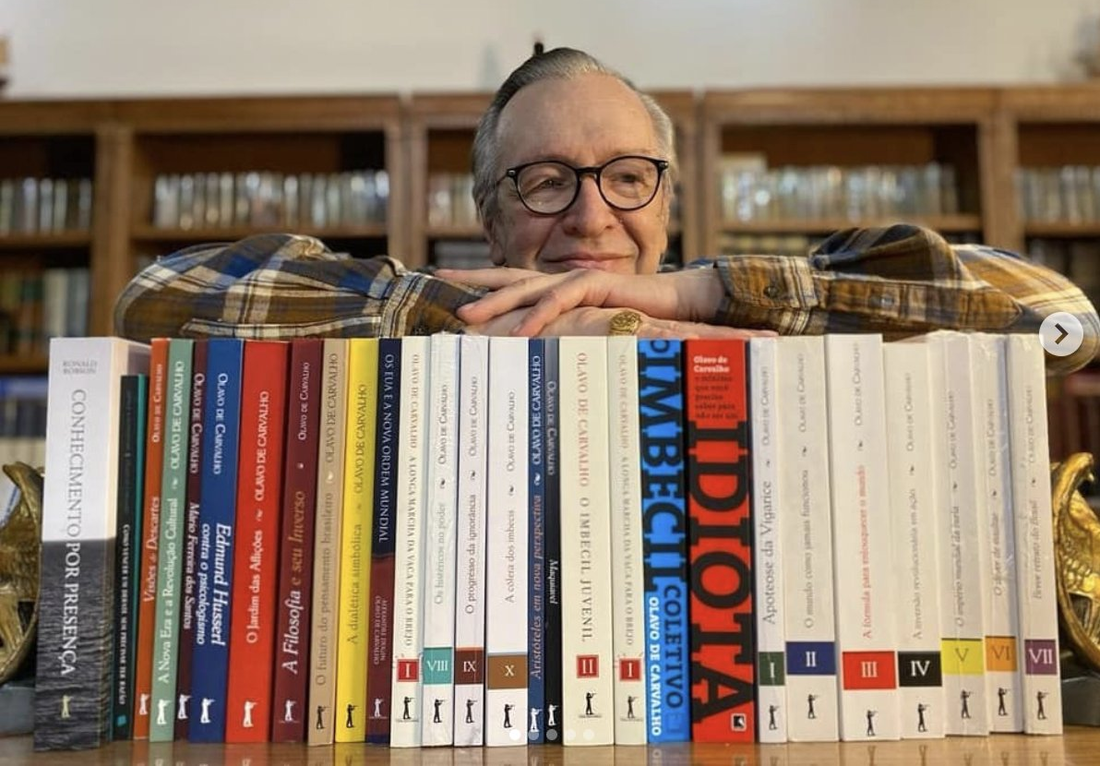 O escritor e filósofo autointitulado Olavo de Carvalho, guru do bolsonarismo