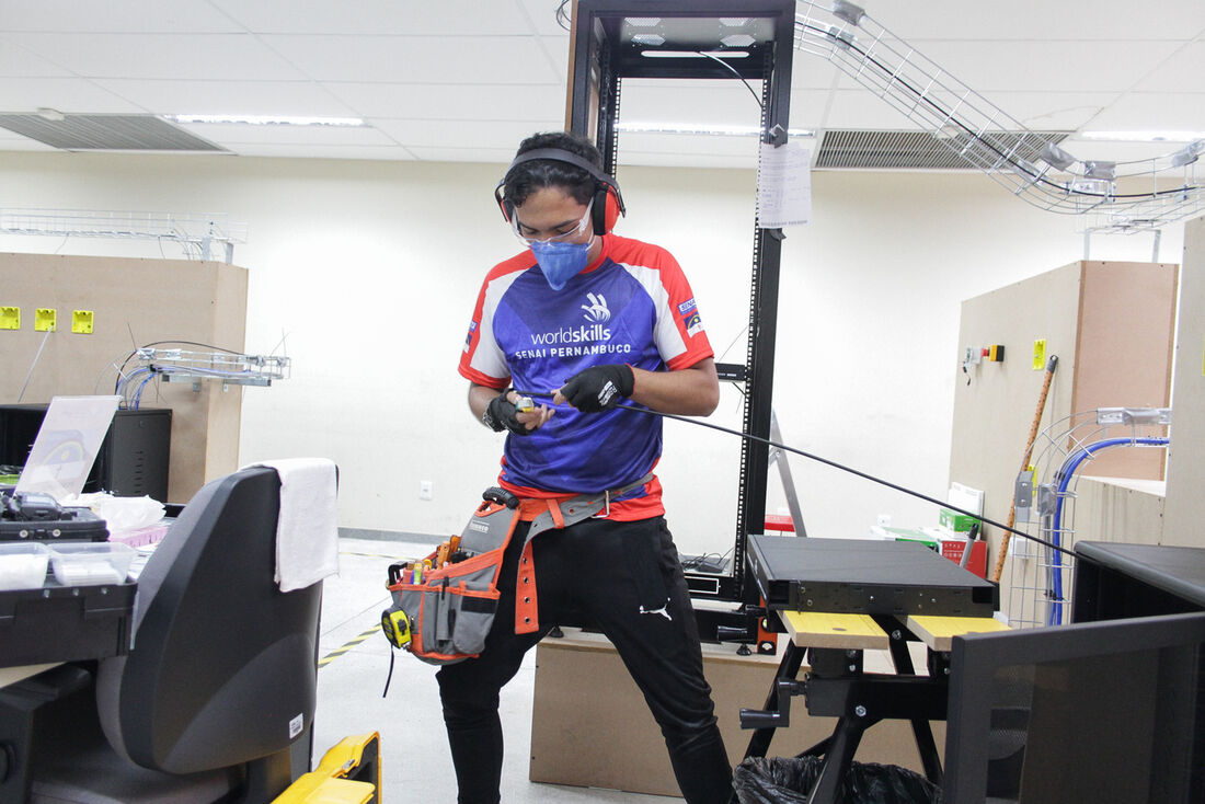 Pedro Lucas Cavalcanti, de 19 anos, durante seletiva nacional para o torneio WorldSkills