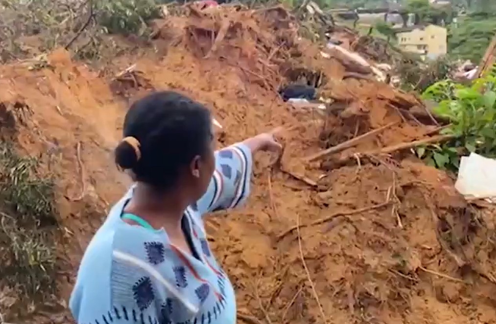 Moradora há 40 anos da região, a dona de casa Jussara Aparecida Luiz teve a casa atingida pelo deslizamento 