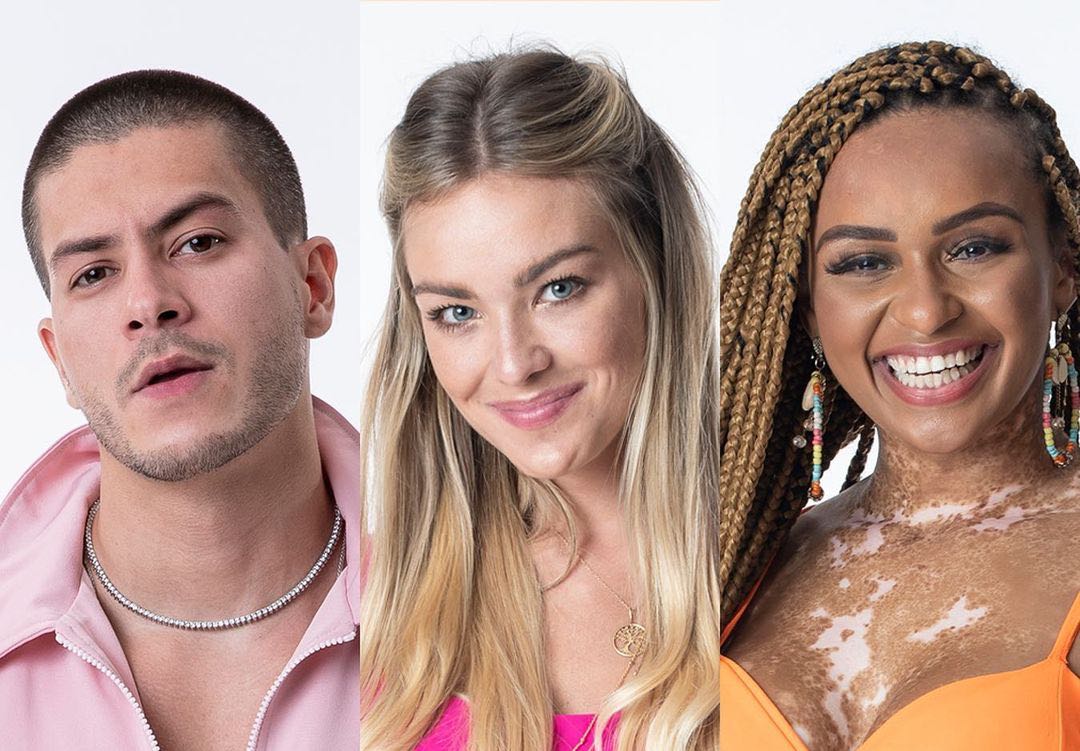 Arthur, Bárbara e Natália são os emparedados da semana no BBB22