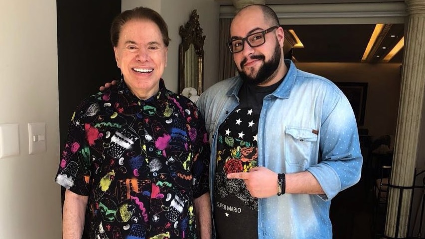 Silvio Santos (Senor Abravanel) e o neto, Tiago 