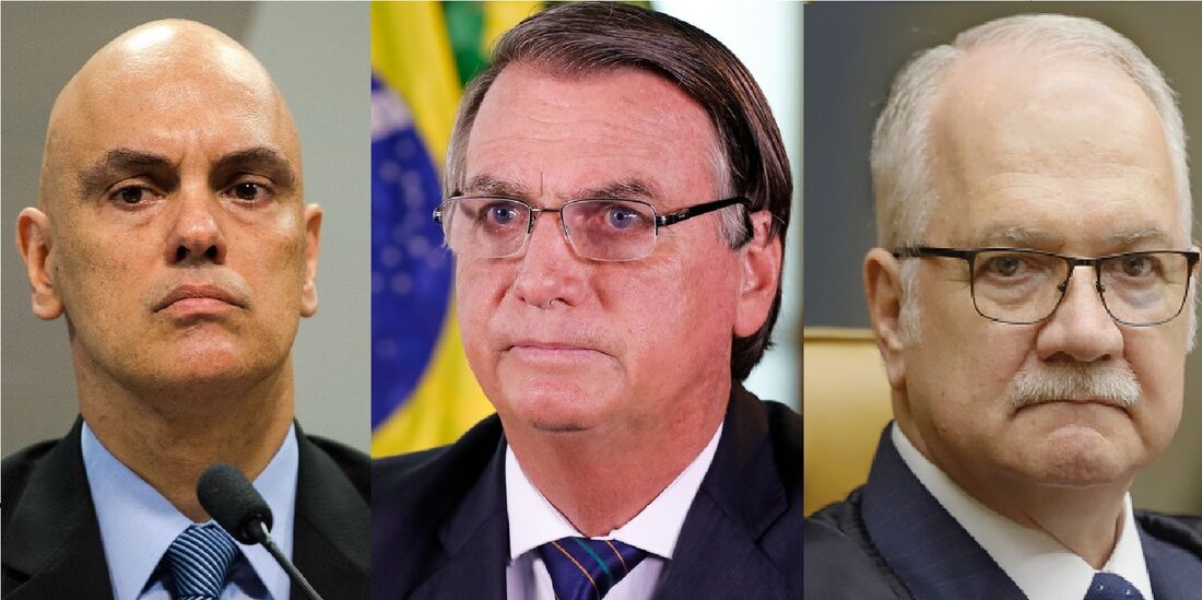  Alexandre de Moraes, Bolsonaro e Edson Fachin