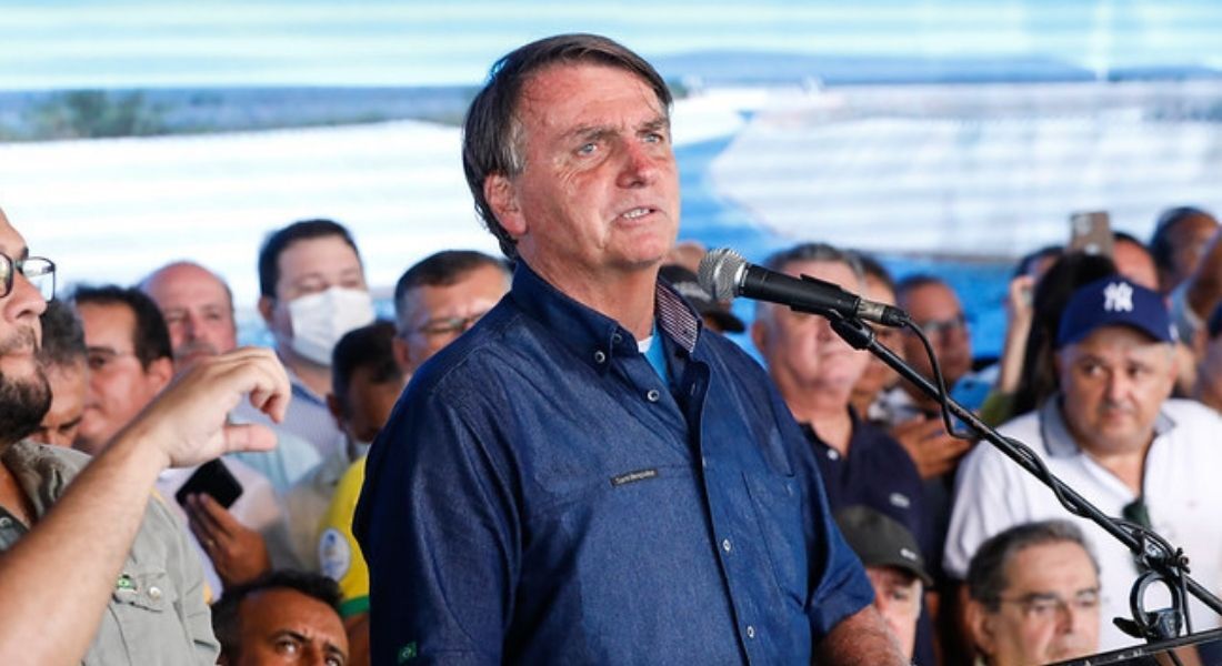 Jair Bolsonaro em cerimônia alusiva à chegada das Águas do Rio São Francisco ao Rio Grande do Norte