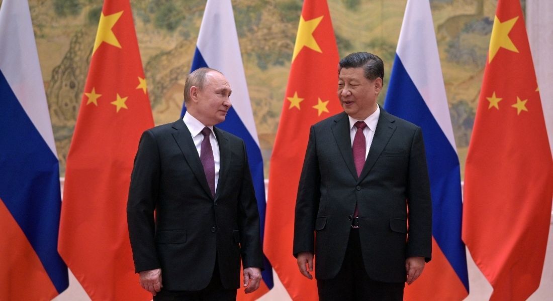 Vladimir Putin e Xi Jinping, presidentes da Rússa e China respectivamente