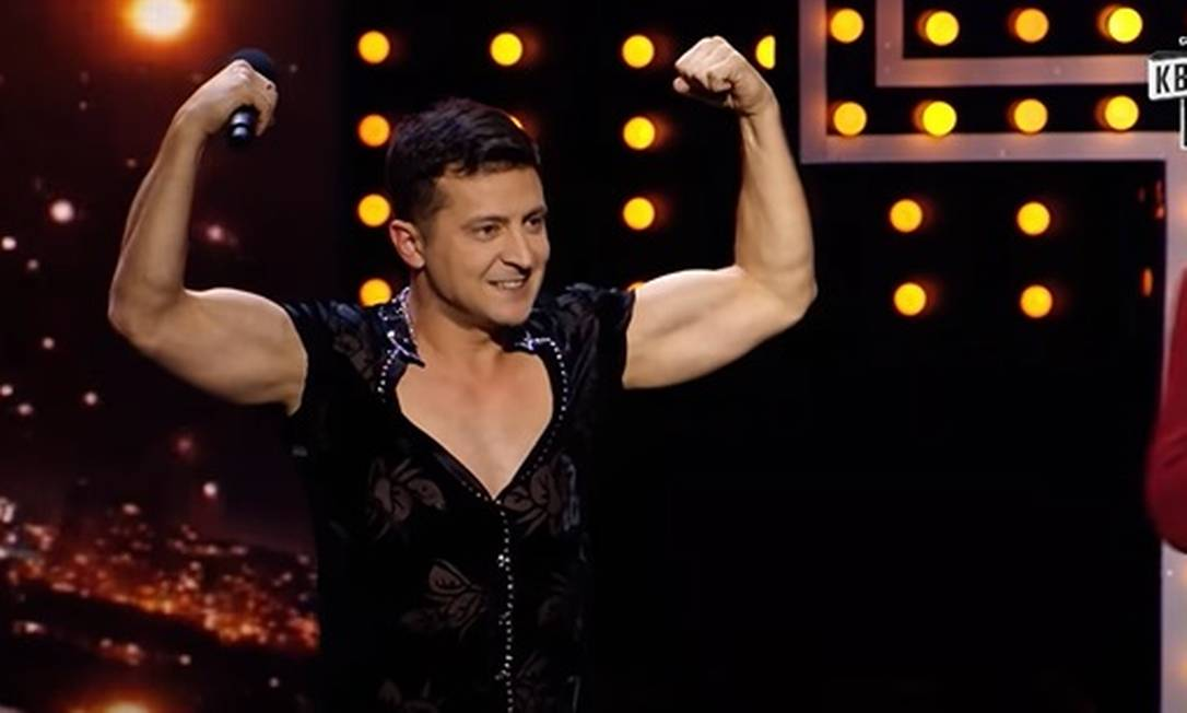 Volodymyr Zelensky, atual presidente da Ucrânia, em participação na versão local de "Dança dos Famosos", em 2006