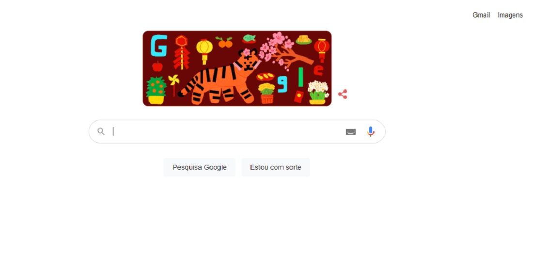 Google homenageia o Ano Novo Lunar