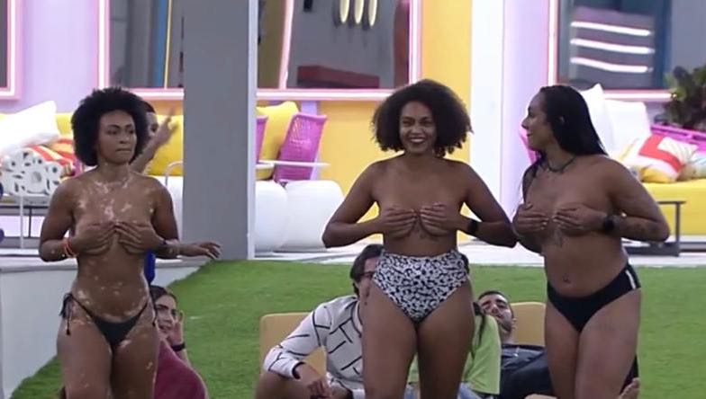 Natália, Jessilane e Linn da Quebrada em topless no BBB22