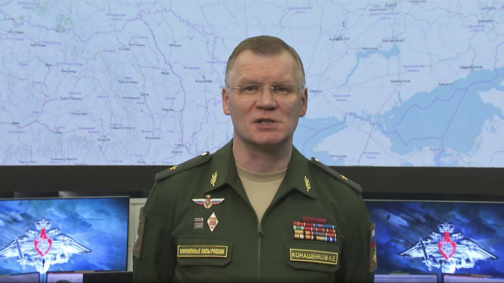 Porta-voz do Ministério da Defesa da Rússia, Igor Konashenkov, em briefing sobre a situação do exército russo