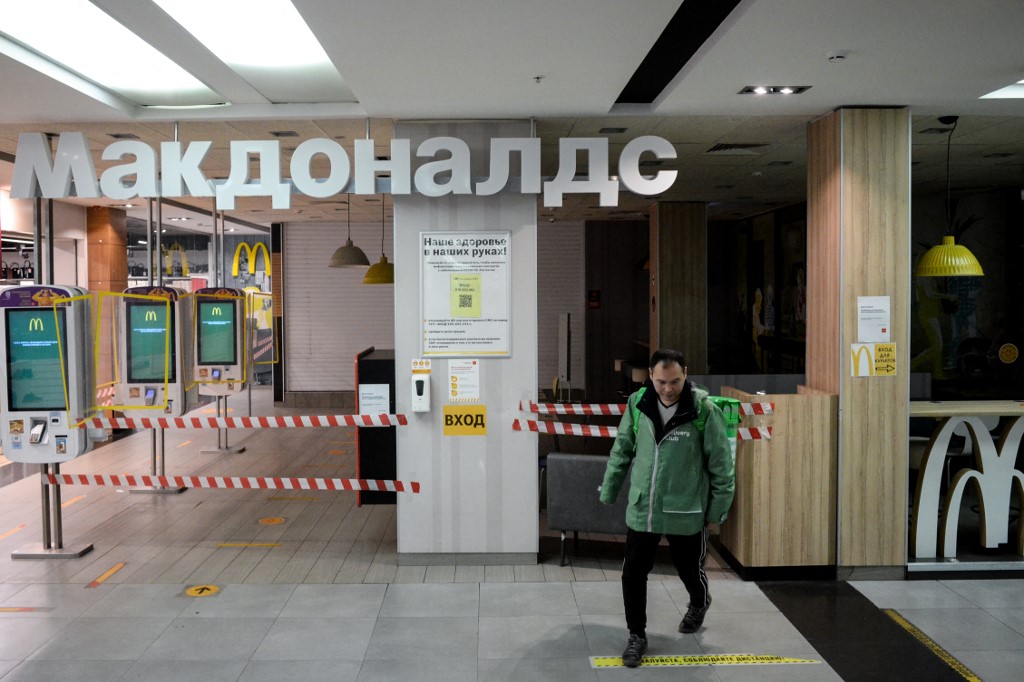 Loja do McDonald's fechada em Moscou, na Rússia