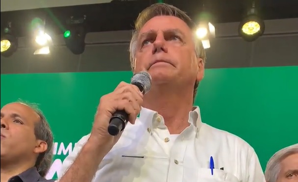 Bolsonaro no evento de lançamento da sua pré-candidatura à presidência 