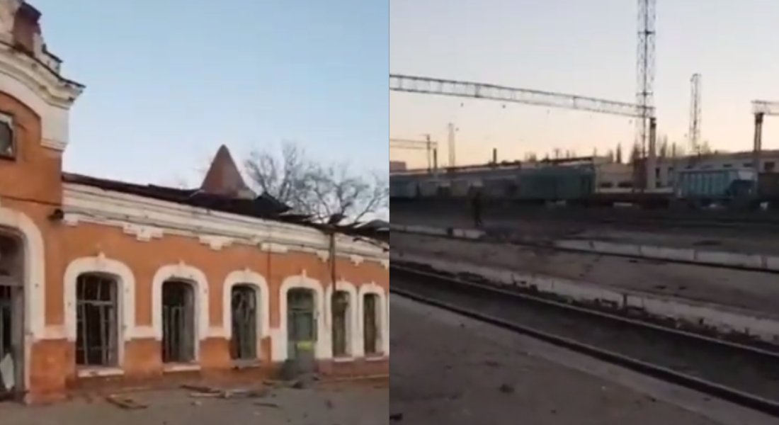 Estação de trem foi bombardeada por russos