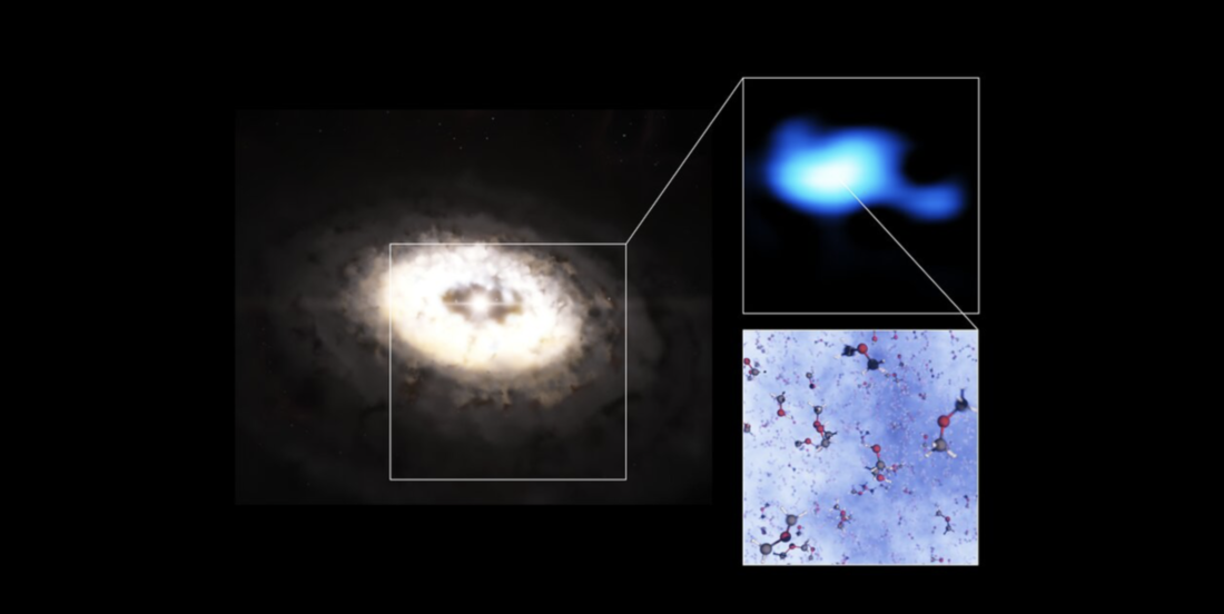 A molécula foi localizada próxima a estrela IRS 48, localizada na constelação de Ofiúco, a 44 anos-luz de distância da Terra