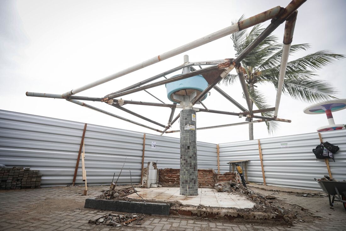 Obras dos novos quiosques da orla do Recife são iniciadas