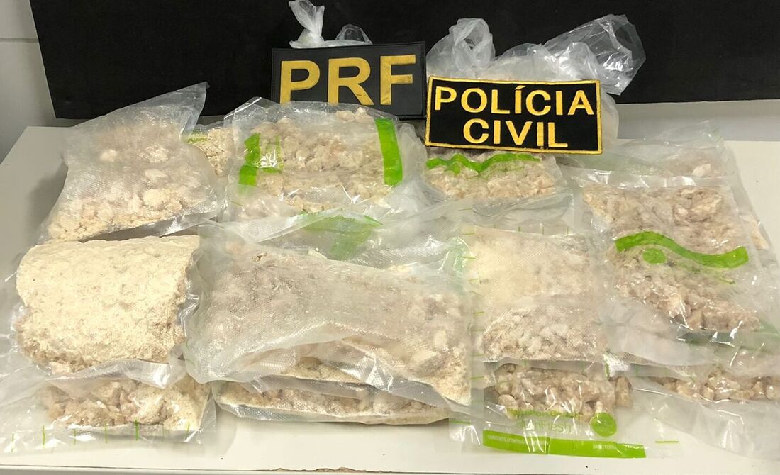 Droga encontrada pelas polícias