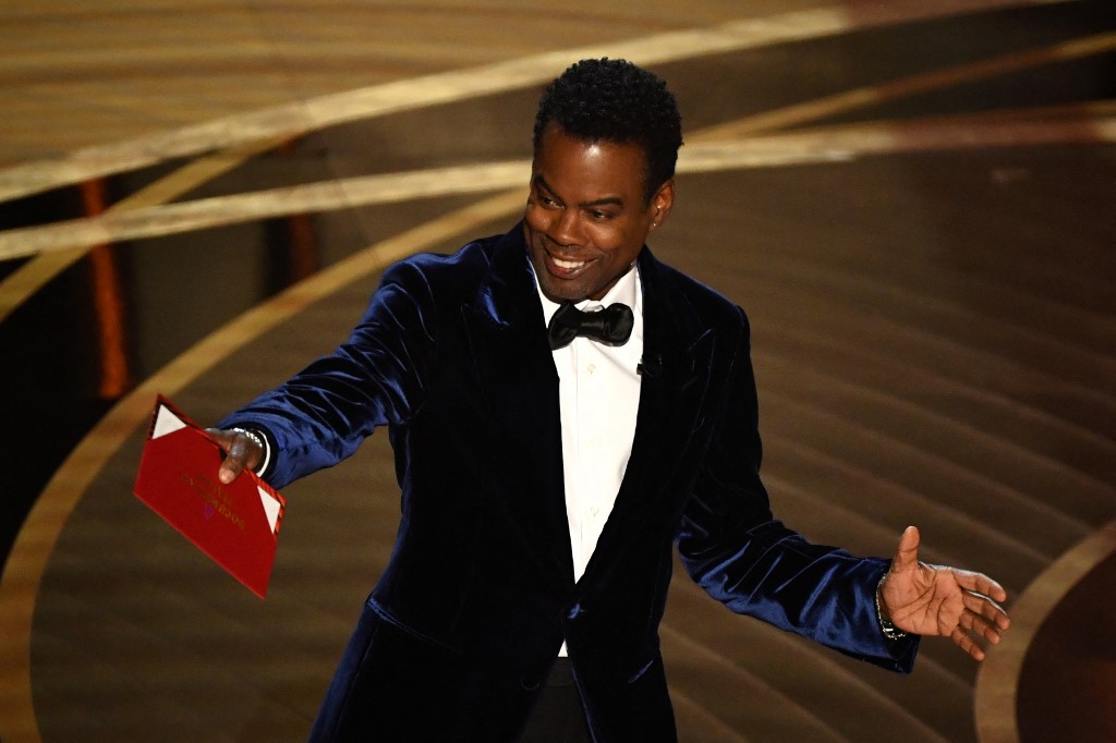 Chris Rock durante a cerimônia do Oscar 2022