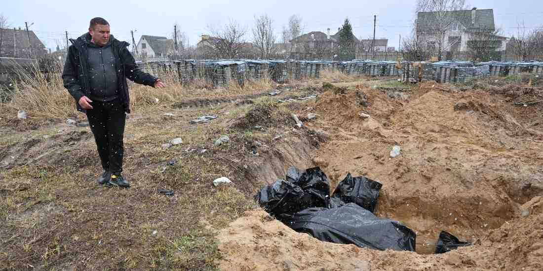 Cadáveres de civis foram encontrados na Ucrânia 