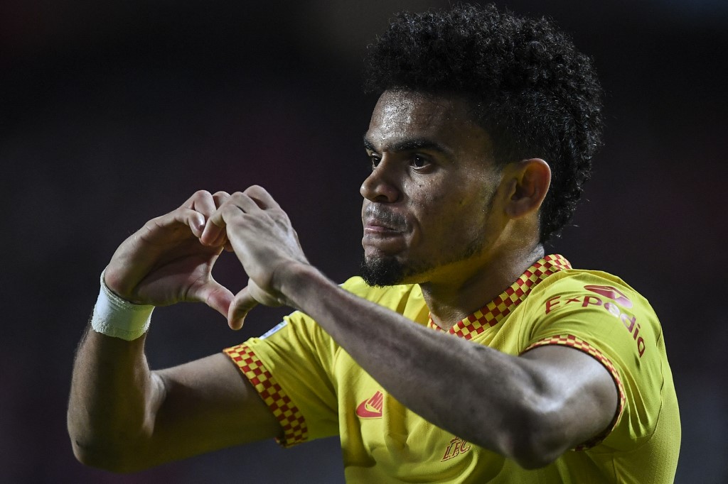 O colombiano Luis Díaz marcou o terceiro gol do Liverpool no jogo