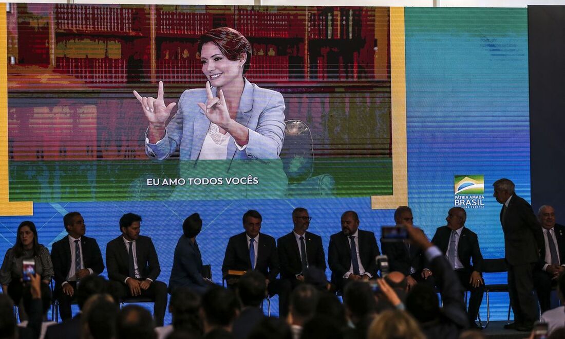 O lançamento contou com a participação do presidente da República, Jair Bolsonaro, e da primeira-dama Michelle Bolsonaro