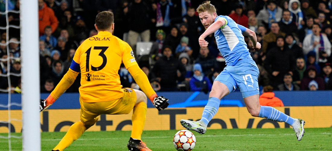 Kevin de Bruyne fez o gol da vitória do Manchester City no jogo de ida