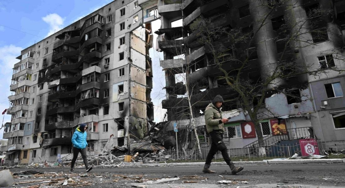 Resultado de bombardeios na Ucrânia