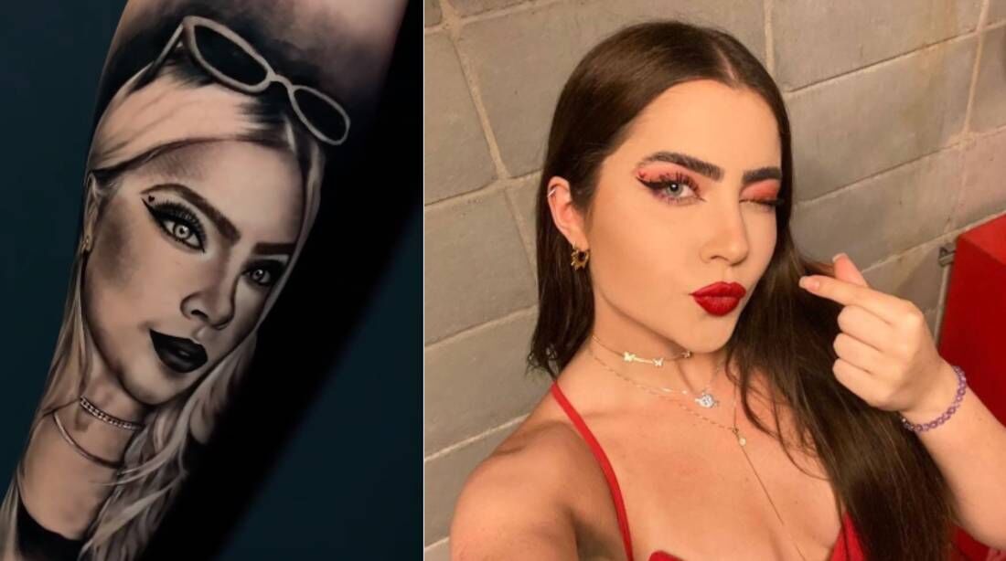 Fã de Jade fã tatuagem para homenagear a influenciadora digital