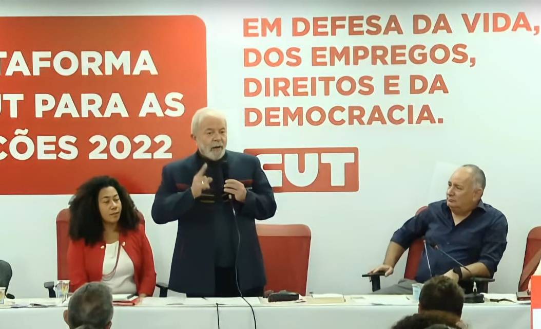 Lula em evento da CUT