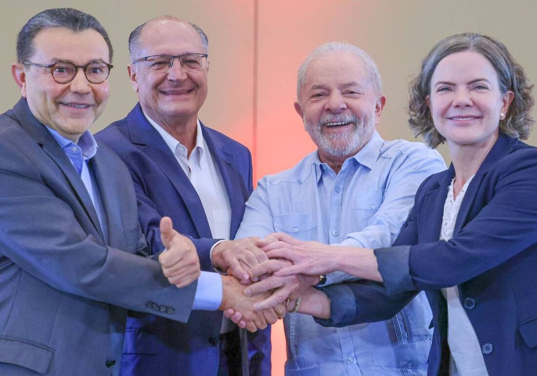 Carlosi Siqueira, Geraldo Alckmin, Lula e Gleisi Hoffmann