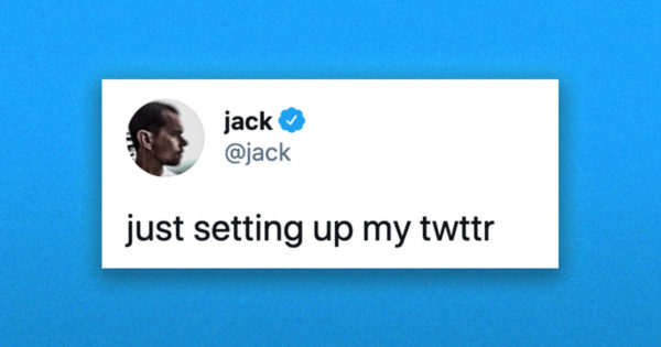 Primeiro tuíte já escrito, de autoria do fundador do Twitter, Jack Dorsey