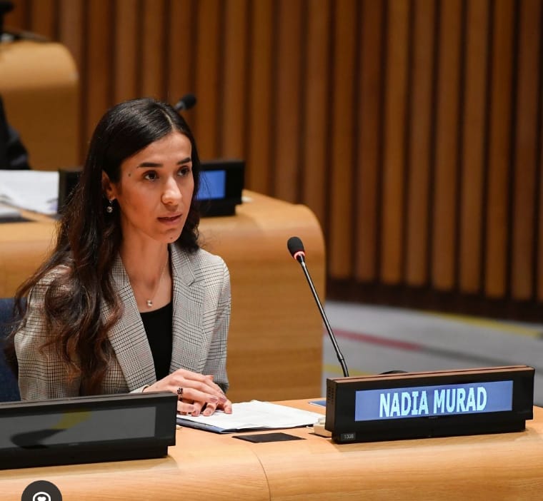 A vencedora do Prêmio Nobel da Paz de 2018, Nadia Murad, e o Reino Unido apresentaram proposta contra violência sexual em conflitos