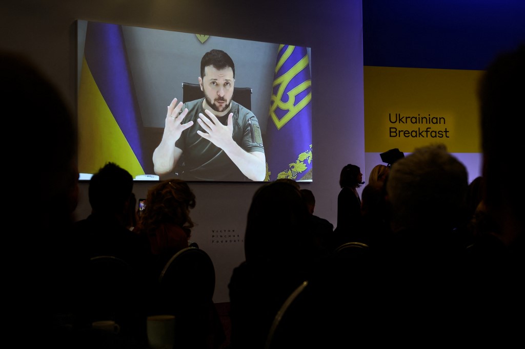 Presidente da Ucrânia, Volodimir Zelenski, em discurso televisivo 