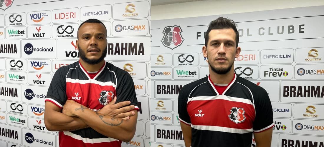 Jeferson Feijão (esquerda) e Doni (direita), novos reforços do Santa Cruz 