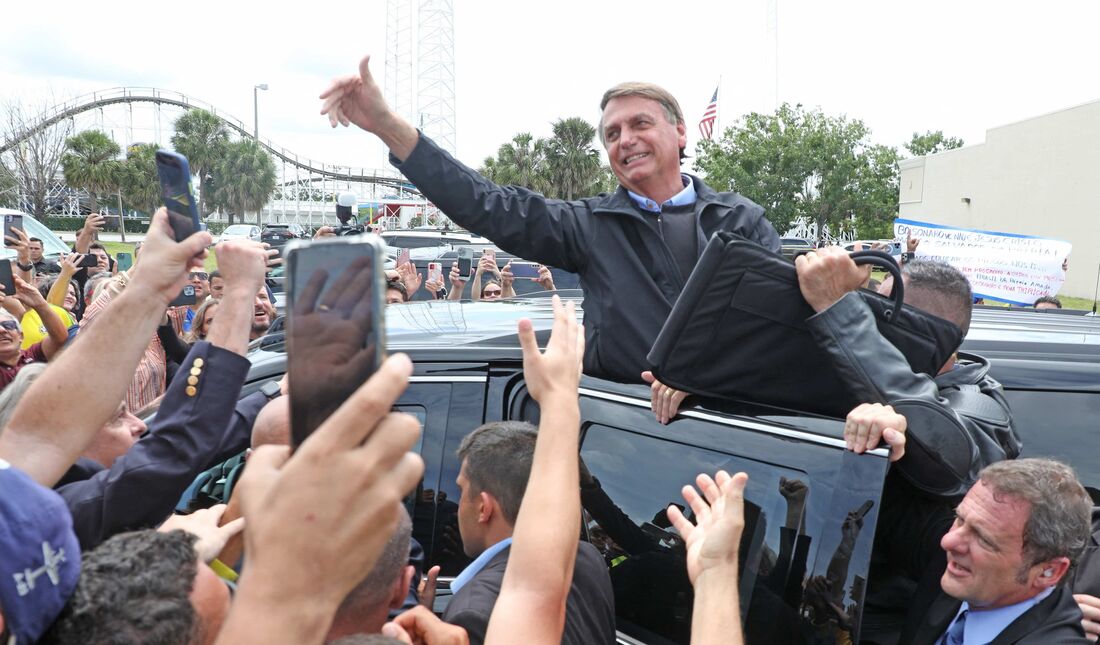 Bolsonaro em encontro com apoiadores em Orlando