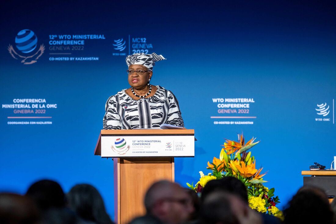 A diretora-geral da OMC, a nigeriana Ngozi Okonjo-Iweala