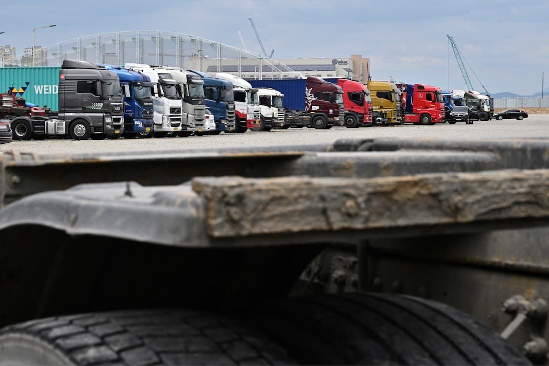 Greve de caminhoneiros na Coreia do Sul