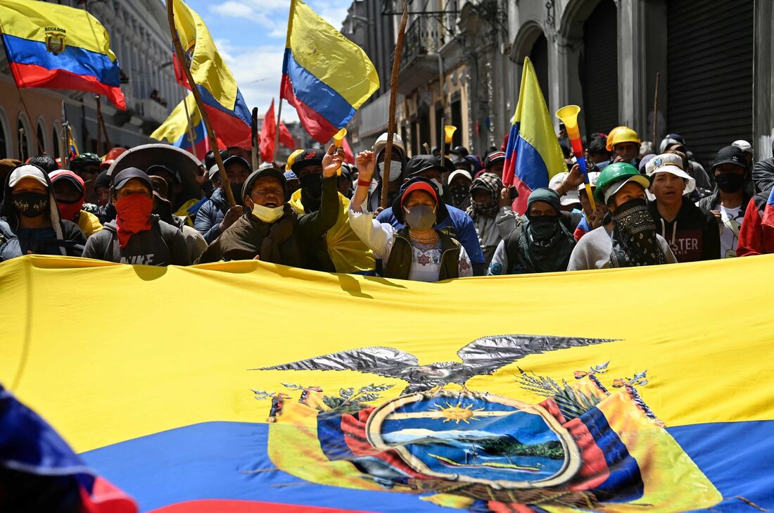 Protesto indígena em Quito