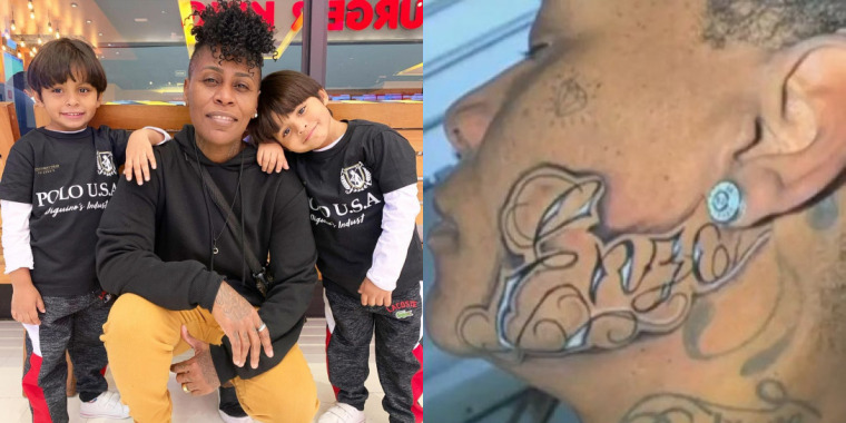 Pepê diz que filgo saiu correndo ao ver tatuagem no rosto