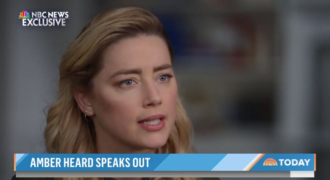 Amber Heard no programa Today, da NBC