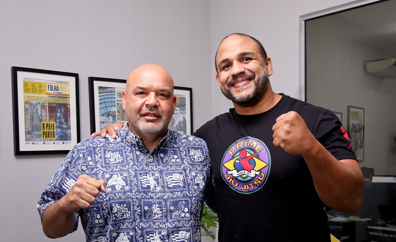 Ed Soares (esq) e Rafael Feijão (dir) divulgam chegada do LFA no Nordeste