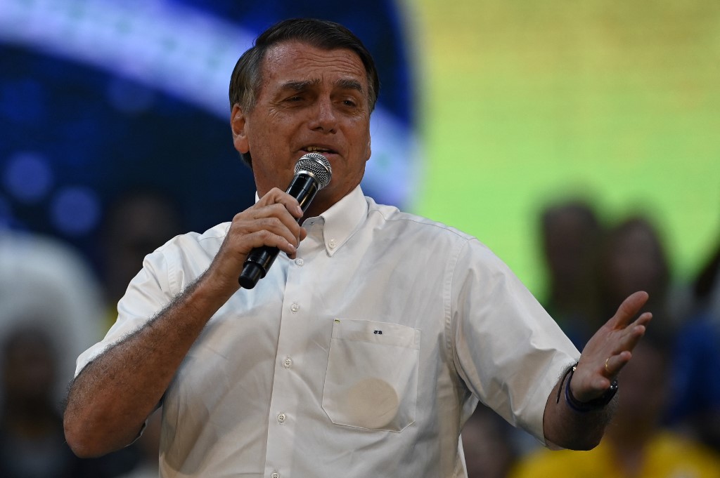 Jair Bolsonaro (PL), presidente da república, em ato de lançamento da candidatura à reeleição, no Rio de Janeiro