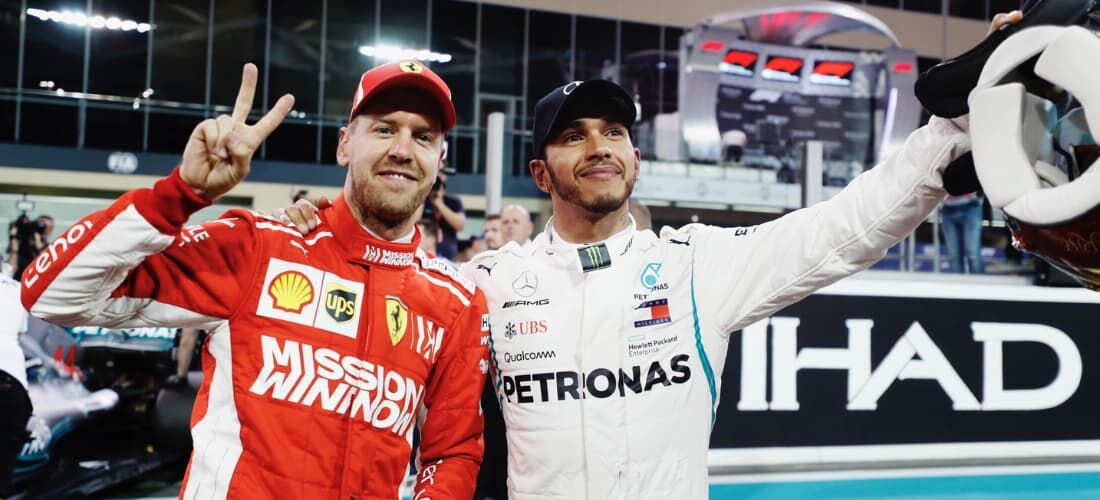 Sebastian Vettel e Lewis Hamilton, pilotos de Fórmula 1