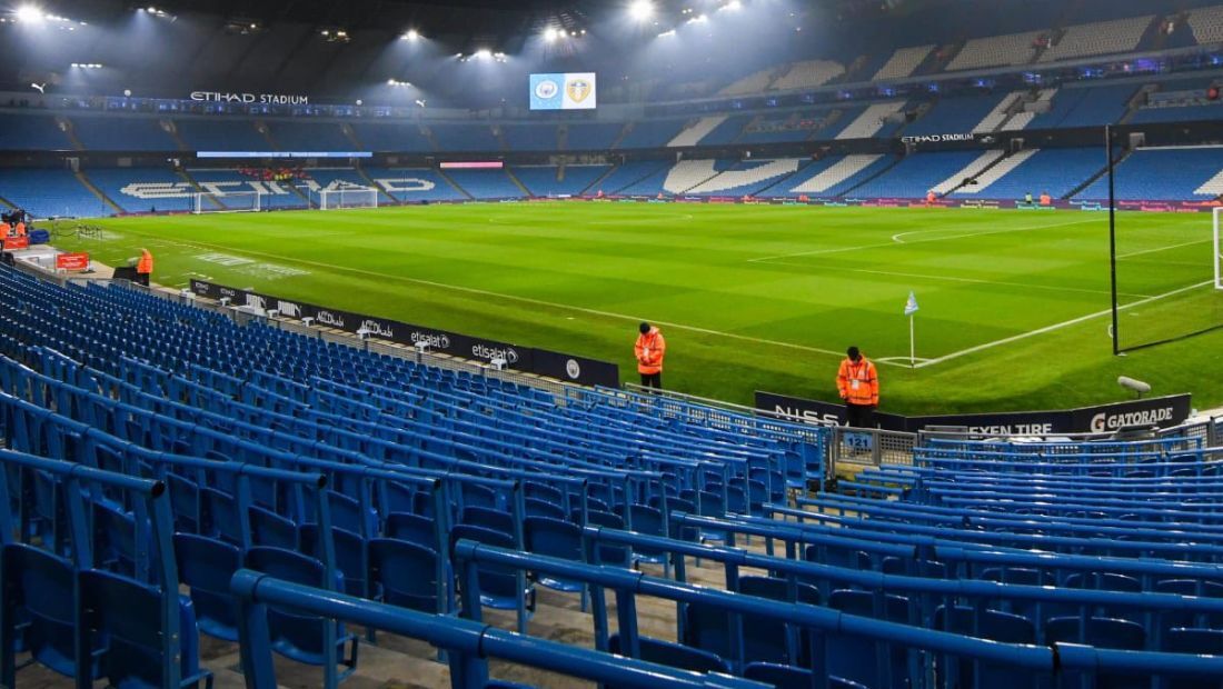 Etihad Stadium, estádio do Manchester City/ING, usa o 'safe standing' nos jogos de Premier League