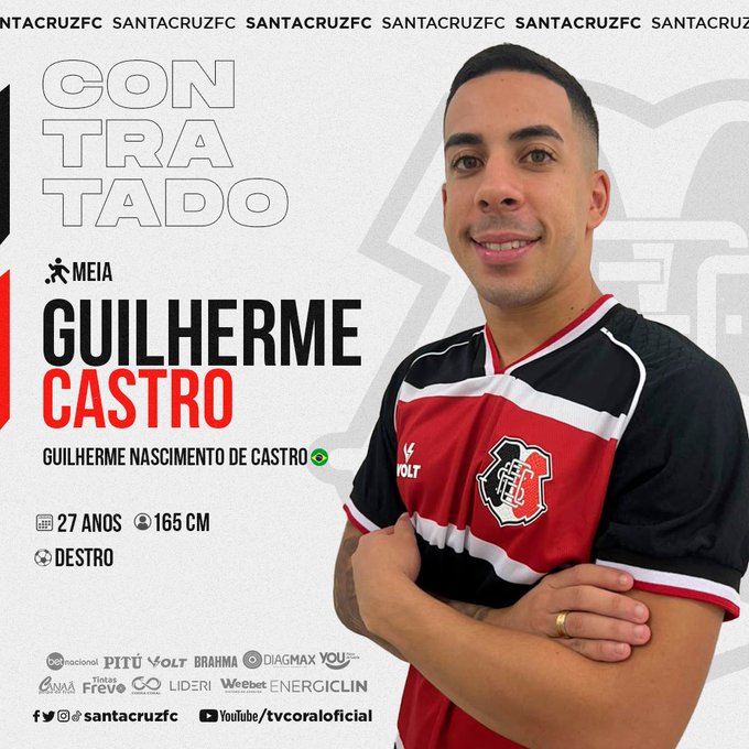 Guilherme Castro está deixando o Santa Cruz