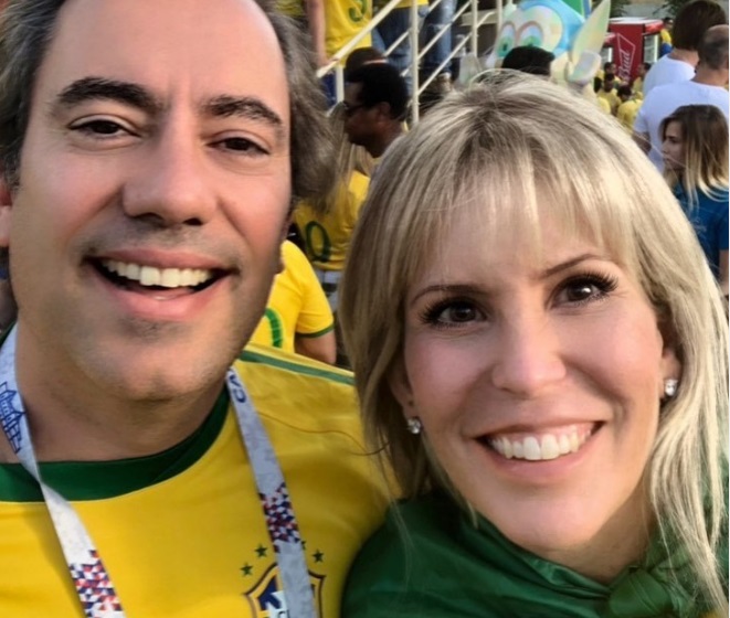 Pedro Guimarães e a esposa, Manuella Pinheiro